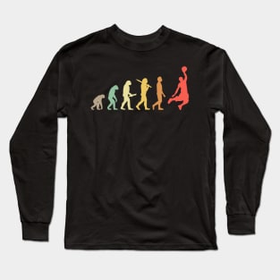 Retro Basketball Evolution Gift For Basketball Players Long Sleeve T-Shirt